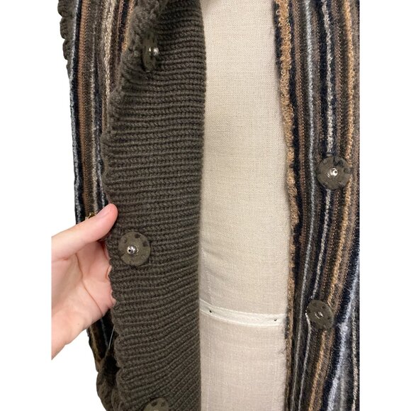 Missoni Made In Italy Striped Knit Wool Cardigan Coat Size 40 - Picture 7 of 16